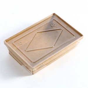 Экологически чистый индивидуальный оптовый биоразлагаемый складной салат Крафт -бумага