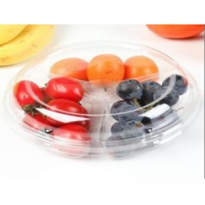 Три-compartment Fresh-cut Fruit Box Lid 205*122*58 мм HJ-160